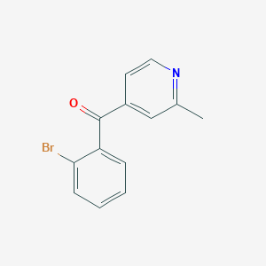 molecular formula C13H10BrNO B1373709 4-(2-Bromobenzoyl)-2-methylpyridine CAS No. 1187167-34-5