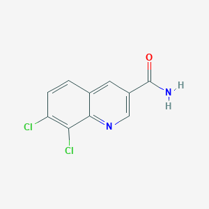 molecular formula C10H6Cl2N2O B13737092 7,8-Dichloroquinoline-3-carboxamide 