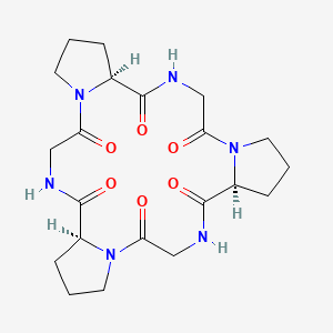 molecular formula C21H30N6O6 B13737116 Cyclo(-Pro-Gly)3 