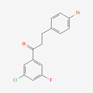 3-(4-Bromophenyl)-1-(3-chloro-5-fluorophenyl)propan-1-one