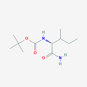 molecular formula C11H22N2O3 B13737128 tert-butyl N-[(2R)-1-amino-3-methyl-1-oxopentan-2-yl]carbamate 