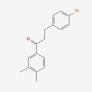 molecular formula C17H17BrO B1373713 3-(4-溴苯基)-1-(3,4-二甲基苯基)丙酮 CAS No. 898761-55-2