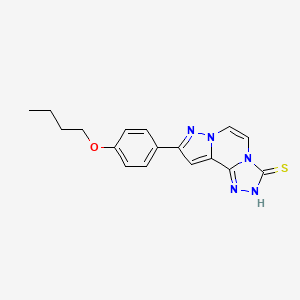 9-(4-butoxyphenyl)pyrazolo[1,5-a][1,2,4]triazolo[3,4-c]pyrazine-3(2H)-thione