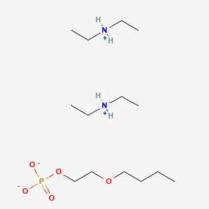 molecular formula C14H37N2O5P B13737178 2-Butoxyethyl phosphate;diethylazanium CAS No. 64051-23-6