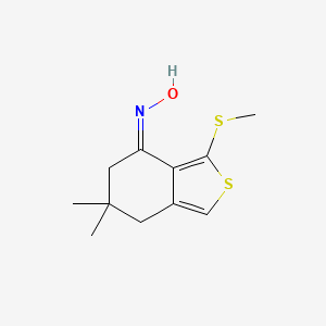 molecular formula C11H15NOS2 B13737180 Benzo[c]thiophen-4(5H)-one,6,7-dihydro-6,6-dimethyl-3-(methylthio)-,oxime 