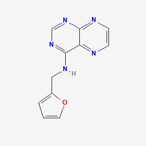 molecular formula C11H9N5O B13737187 N-(furan-2-ylmethyl)pteridin-4-amine CAS No. 18292-94-9