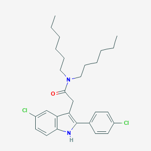 2-[5-chloro-2-(4-chlorophenyl)-1H-indol-3-yl]-N,N-dihexylacetamide