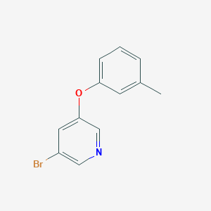 molecular formula C12H10BrNO B1373721 3-溴-5-(3-甲基苯氧基)吡啶 CAS No. 28231-75-6
