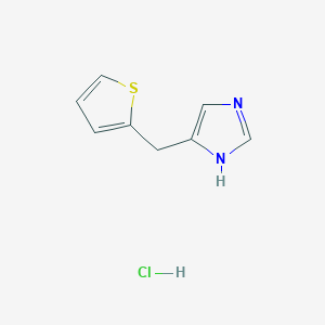 molecular formula C8H9ClN2S B1373723 4-[(thiophen-2-yl)methyl]-1H-imidazole hydrochloride CAS No. 334917-74-7