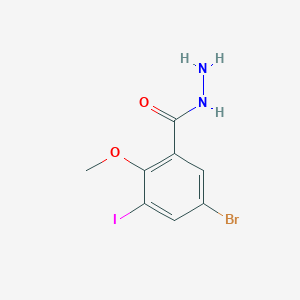 molecular formula C8H8BrIN2O2 B1373726 5-bromo-3-iodo-2-methoxybenzohydrazide CAS No. 1221792-97-7