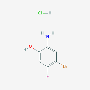 molecular formula C6H6BrClFNO B1373728 5-Bromo-4-fluoro-2-hydroxyaniline hydrochloride CAS No. 1037298-12-6