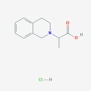molecular formula C12H16ClNO2 B1373729 2-(1,2,3,4-Tetrahydroisoquinolin-2-yl)propanoic acid hydrochloride CAS No. 1265964-21-3