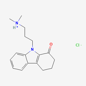 molecular formula C17H23ClN2O B13737319 Carbazol-1(2H)-one, 3,4-dihydro-9-(3-(dimethylamino)propyl)-, monohydrochloride CAS No. 18638-88-5