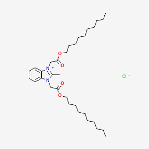 molecular formula C32H53ClN2O4 B1373733 1,3-bis[2-(decyloxy)-2-oxoethyl]-2-methyl-1H-1,3-benzodiazol-3-ium chloride CAS No. 300704-24-9