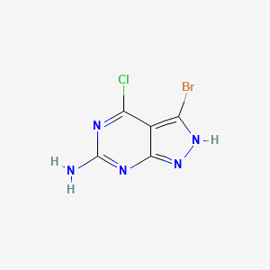 3-Bromo-4-chloro-1H-pyrazolo[3,4-d]pyrimidin-6-amine