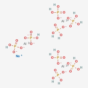 molecular formula Al3H14NaO32P8 B13737361 Aluminium sodium dihydrogen phosphate hydrogen phosphate CAS No. 15136-87-5
