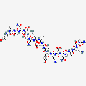 molecular formula C108H173N27O35 B13737377 L-Prolinamide,l-tyrosyl-L-Leucyl-L-threonyl-L-glutaminyl-L-a-glutamyl-L-threonyl-L-asparaginyl-L-Lysyl-L-valyl-L-a-glutamyl-L-threonyl-L-tyrosyl-L-Lysyl-L-a-glutamyl-L-glutaminyl-L-prolyl-l-leucyl-l-l 