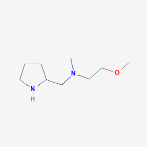 molecular formula C9H20N2O B1373745 (2-Methoxyethyl)(methyl)(pyrrolidin-2-ylmethyl)amine CAS No. 1251399-17-3