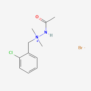 molecular formula C11H16BrClN2O B13737511 2-Acetyl-1-(o-chlorobenzyl)-1,1-dimethylhydrazinium bromide CAS No. 15942-32-2