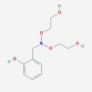 molecular formula C11H17NO5 B13737514 2-[[Bis(2-hydroxyethoxy)amino]methyl]phenol 