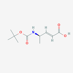 molecular formula C10H17NO4 B13737531 (2E,4R)-4-[[(1,1-Dimethylethoxy)carbonyl]amino]-2-pentenoic acid CAS No. 299182-03-9