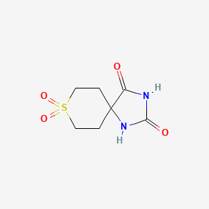 molecular formula C7H10N2O4S B1373756 8lambda6-Thia-1,3-diazaspiro[4.5]decane-2,4,8,8-tetrone CAS No. 1248977-11-8