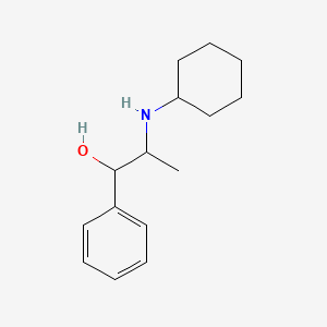 molecular formula C15H23NO B13737561 alpha-(1-(Cyclohexylamino)ethyl)benzenemethanol CAS No. 2053-42-1