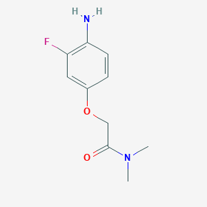 molecular formula C10H13FN2O2 B1373757 2-(4-amino-3-fluorophenoxy)-N,N-dimethylacetamide CAS No. 1249677-08-4