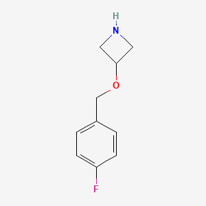 molecular formula C10H12FNO B1373758 3-[(4-Fluorobenzyl)oxy]azetidine CAS No. 1121620-48-1