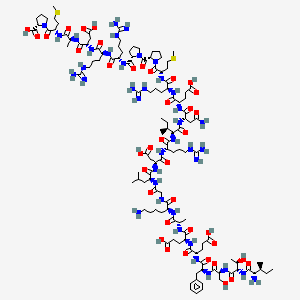 molecular formula C124H205N39O39S2 B13737588 L-Proline,l-isoleucyl-L-threonyl-L-seryl-L-phenylalanyl-L-a-glutamyl-L-a-glutamyl-L-alanyl-L-Lysylglycyl-L-Leucyl-L-a-aspartyl-L-arginyl-L-isoleucyl-L-asparaginyl-L-a-glutamyl-L-arginyl-l-methionyl-l- 