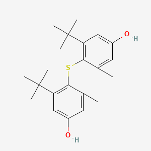molecular formula C22H30O2S B13737589 4,4'-Thiobis[5-tert-butyl-m-cresol] CAS No. 3818-54-0