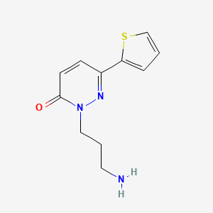 molecular formula C11H13N3OS B1373760 2-(3-aminopropyl)-6-(2-thienyl)pyridazin-3(2H)-one CAS No. 1181312-73-1
