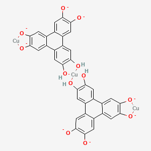 molecular formula C36H16Cu3O12-8 B13737601 copper;10,11-dihydroxytriphenylene-2,3,6,7-tetrolate 