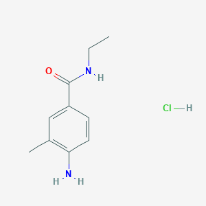 molecular formula C10H15ClN2O B1373762 4-Amino-N-ethyl-3-methylbenzamide hydrochloride CAS No. 912838-71-2