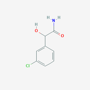 molecular formula C8H8ClNO2 B13737636 3-Chloromandelic acid amide 