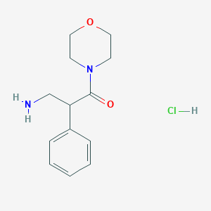 molecular formula C13H19ClN2O2 B1373766 3-Amino-1-(morpholin-4-yl)-2-phenylpropan-1-one hydrochloride CAS No. 1251924-85-2