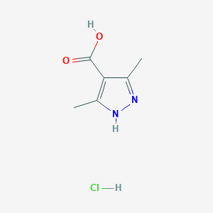 molecular formula C6H9ClN2O2 B1373767 3,5-dimethyl-1H-pyrazole-4-carboxylic acid hydrochloride CAS No. 1290998-99-0