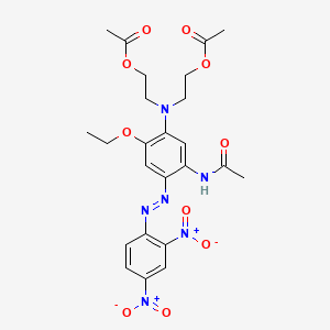molecular formula C24H28N6O10 B13737689 Acetamide, N-[5-[bis[2-(acetyloxy)ethyl]amino]-2-[(2,4-dinitrophenyl)azo]-4-ethoxyphenyl]- CAS No. 3618-65-3