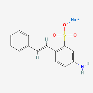 molecular formula C14H12NNaO3S B13737721 Sodium 4-aminostilbene-2-sulfonate CAS No. 41427-13-8
