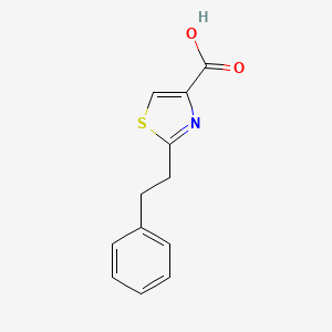 molecular formula C12H11NO2S B1373776 2-(2-Phenylethyl)-1,3-thiazole-4-carboxylic acid CAS No. 65346-64-7