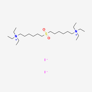 molecular formula C24H54I2N2O2S B13737815 Ammonium, sulfonylbis(hexamethylene)bis(triethyl-, diiodide CAS No. 101295-91-4