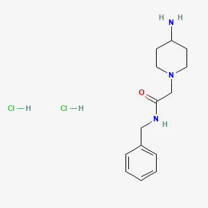 molecular formula C14H23Cl2N3O B1373788 2-(4-aminopiperidin-1-yl)-N-benzylacetamide dihydrochloride CAS No. 1245569-27-0