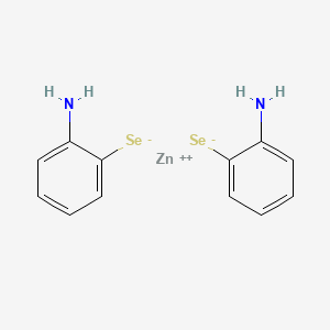 molecular formula C12H12N2Se2Zn B13737891 Bis(2-aminobenzeneselenolato-N,Se)zinc CAS No. 15615-72-2