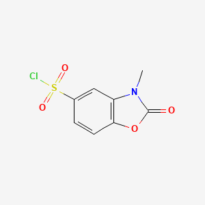 molecular formula C8H6ClNO4S B1373794 3-Methyl-2-oxo-2,3-dihydro-1,3-benzoxazole-5-sulfonyl chloride CAS No. 78633-42-8