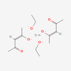 molecular formula C14H24O6Ti B13737967 Diethoxybis(pentane-2,4-dionato-O,O')titanium CAS No. 16902-40-2