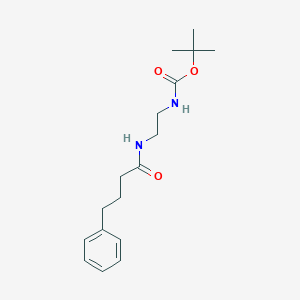 molecular formula C17H26N2O3 B1373797 tert-butyl N-[2-(4-phenylbutanamido)ethyl]carbamate CAS No. 1252276-68-8