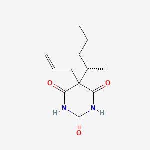 molecular formula C12H18N2O3 B13738012 Barbituric acid, 5-allyl-5-(1-methylbutyl)-, (S)-(-)- CAS No. 20224-45-7