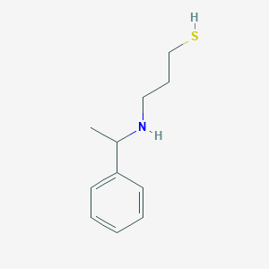 molecular formula C11H17NS B13738020 3-(1-Phenylethylamino)propane-1-thiol CAS No. 4628-56-2