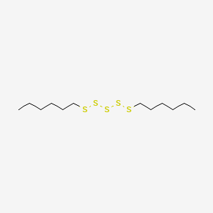 molecular formula C12H26S5 B13738025 Dihexyl pentasulphide CAS No. 4089-56-9