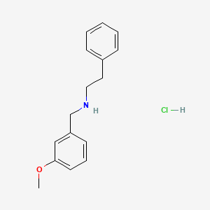 molecular formula C16H20ClNO B1373803 N-(3-Methoxybenzyl)-2-phenylethanamine hydrochloride CAS No. 1609396-13-5